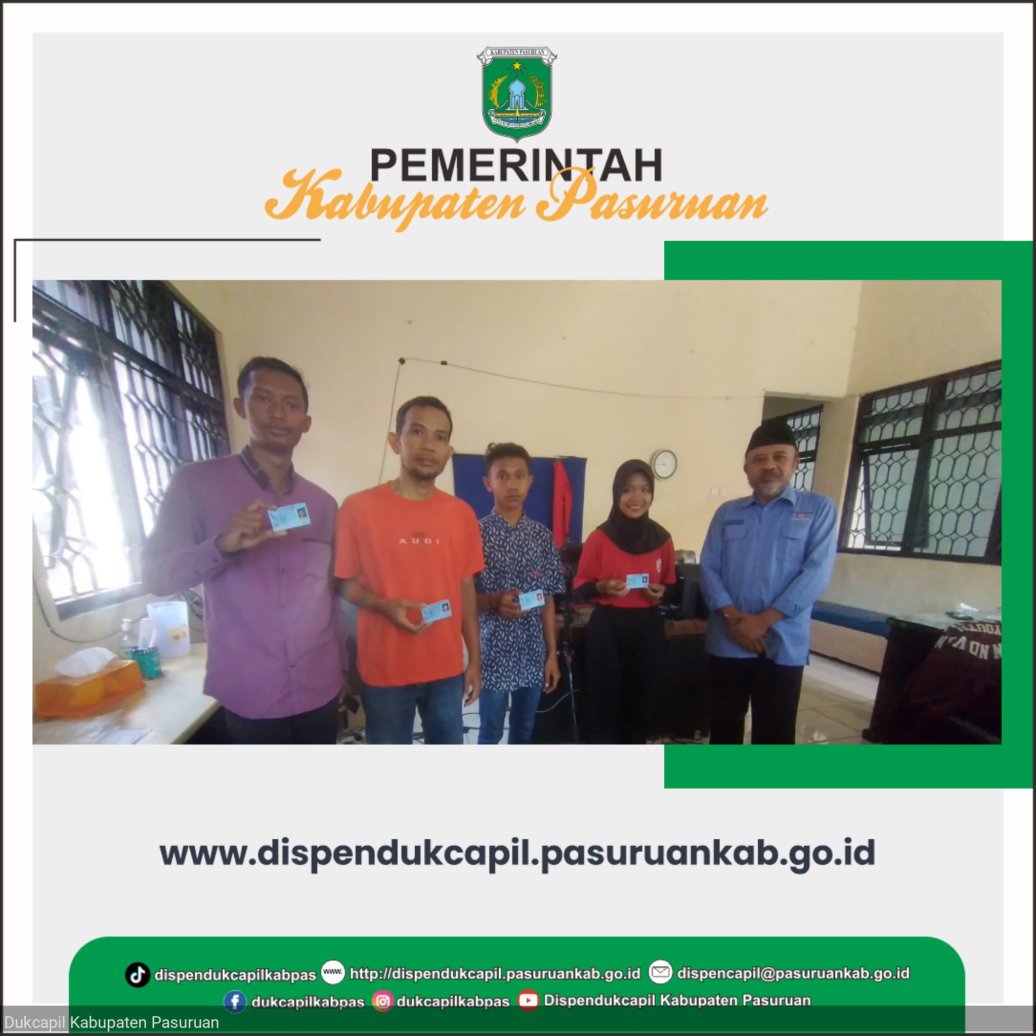 Pelayanan cetak KTP el ex UPT Dinas Kependudukan dan Pencatatan Sipil Kabupaten Pasuruan