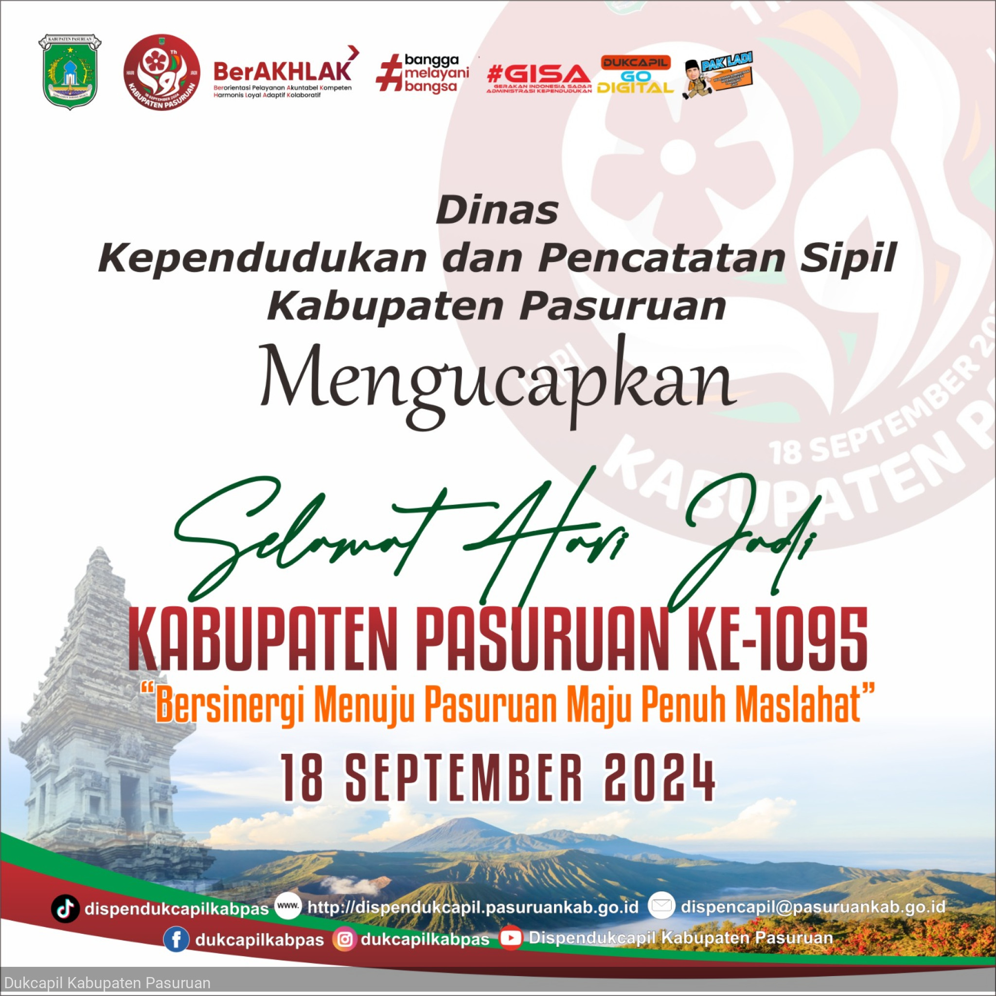 Selamat Hari Jadi Kabupaten Pasuruan ke-1095