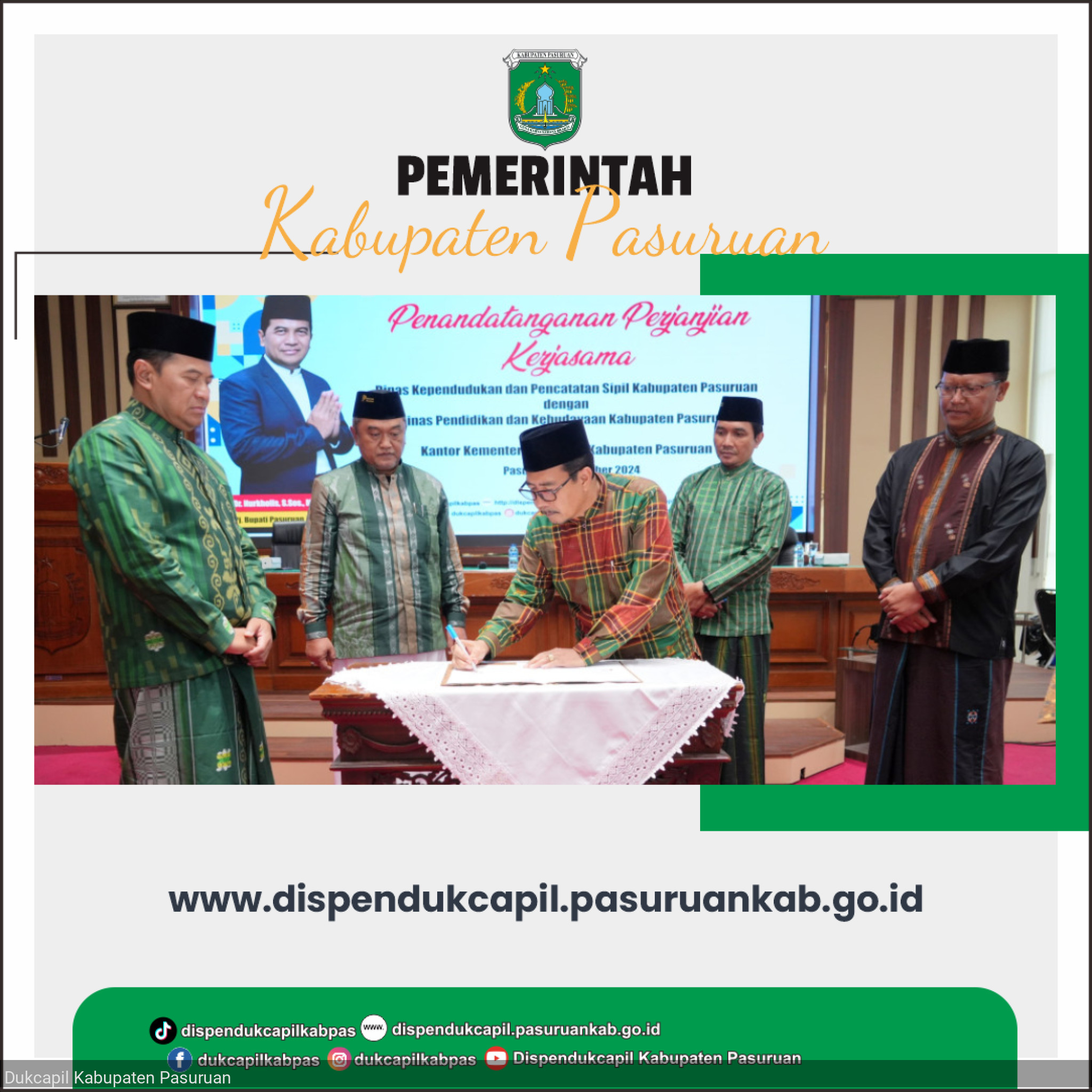 Tingkatkan Kualitas Pelayanan Publik Terintegrasi, Pemkab Pasuruan Sinergikan Kerjasama Lintas Instansi,